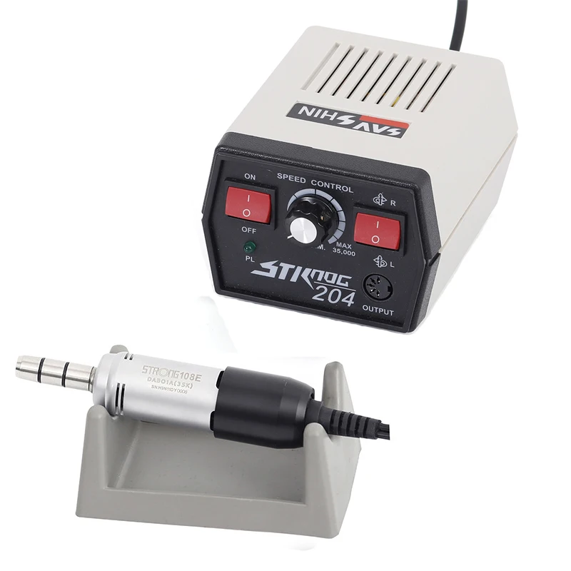 Micromotor Dental eléctrico para pulido de laboratorio, pieza de mano fuerte tipo E 204, 35000RMP