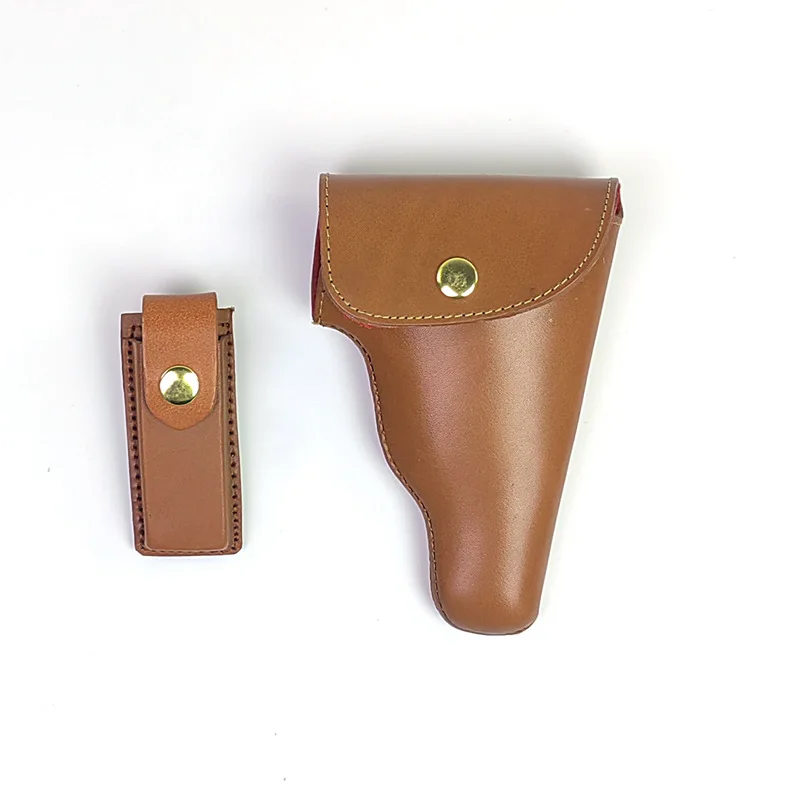 64-style yellow cowhide waist pistol holster, general-purpose film and television prop 77-style gun holster bullet holster co