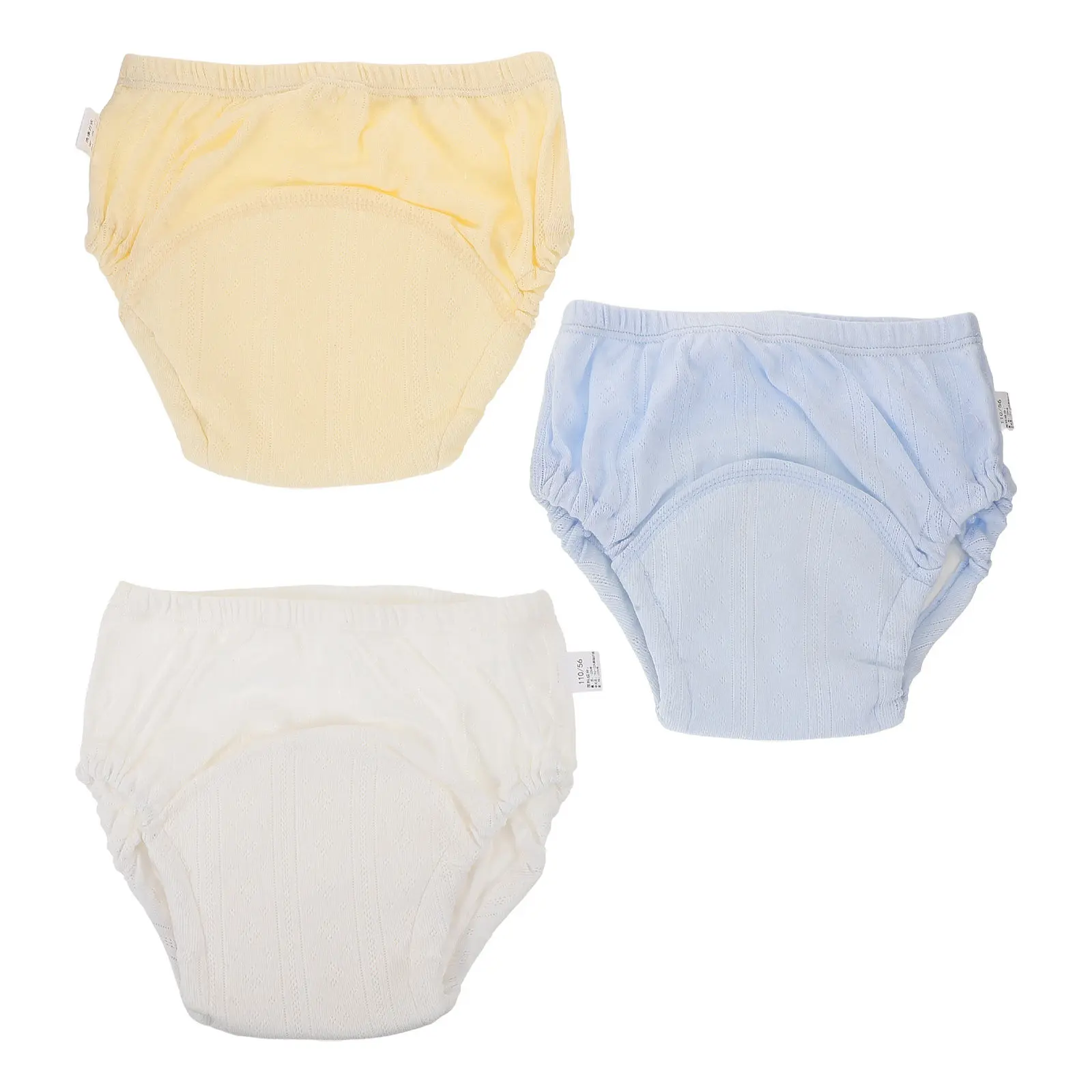 3Pcs Cotton Training Pants for Toddlers Potty Training Underwear Unisex Breathable Absorbent Nighttime Use Reusable Size 110