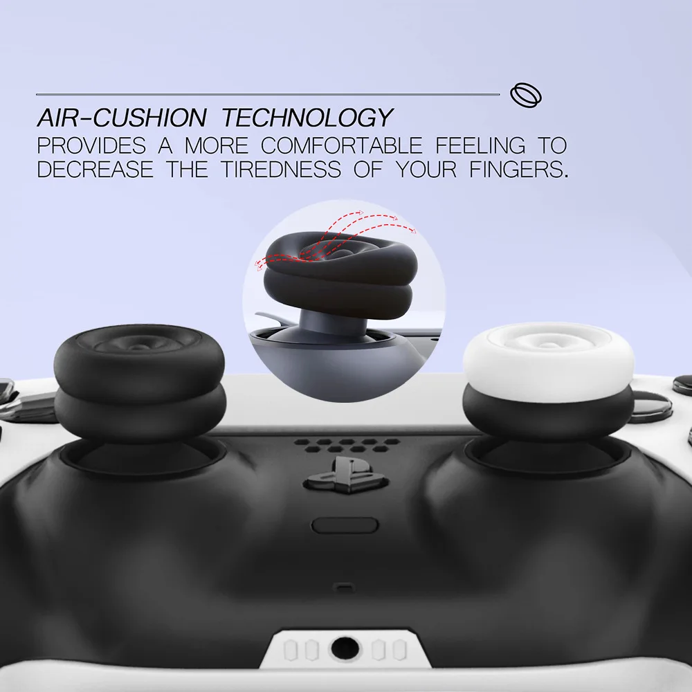 4 قطعة وسادة هوائية الإبهام السيطرة ل PS5/Xbox/التبديل/وحدة تحكم البخار لينة سيليكون عصا التحكم غطاء مكافحة زلة غطاء الراحة اكسسوارات
