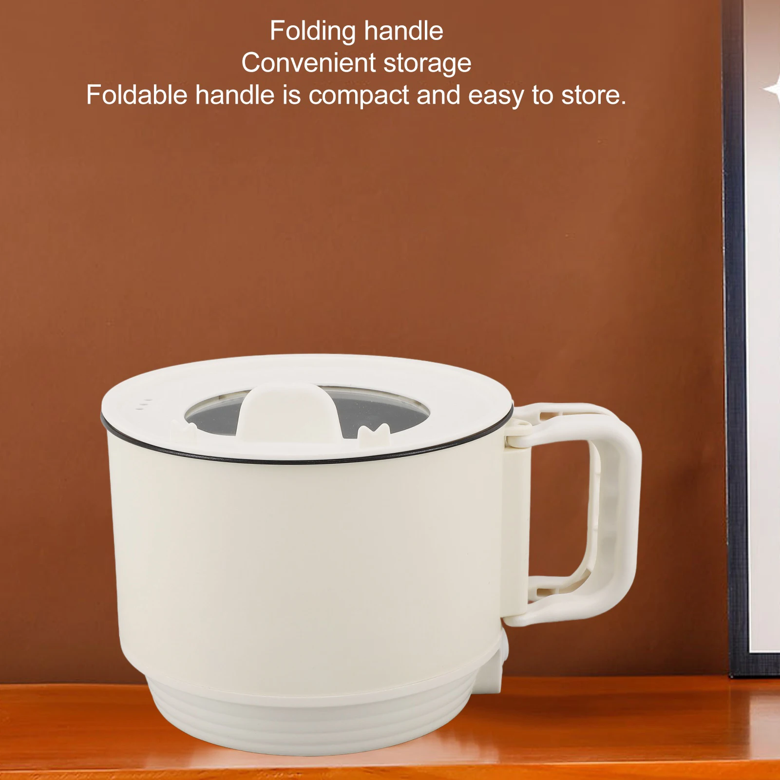 

Портативная электрическая кастрюля мощностью 600 Вт с ручкой, антипригарная мини-многофункциональная плита для макарон, супа, стейка, яиц, овсянки, 2 установки передач