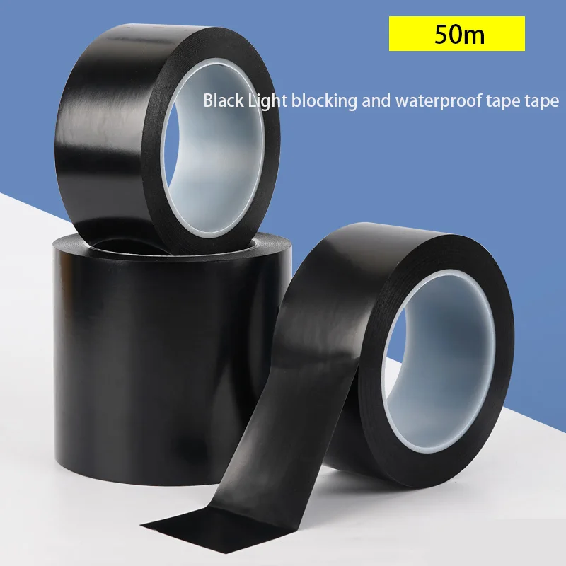 1 لفة 50 متر فيلم أسود مقاومة درجات الحرارة العالية التظليل شريط مقاوم للماء #1