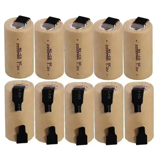 Najniลผsza cena 2-20 szt. Baterii SC 1.2v akumulatory 2200mAh Nicd narzฤdzia akumulatorowe Akkumulator