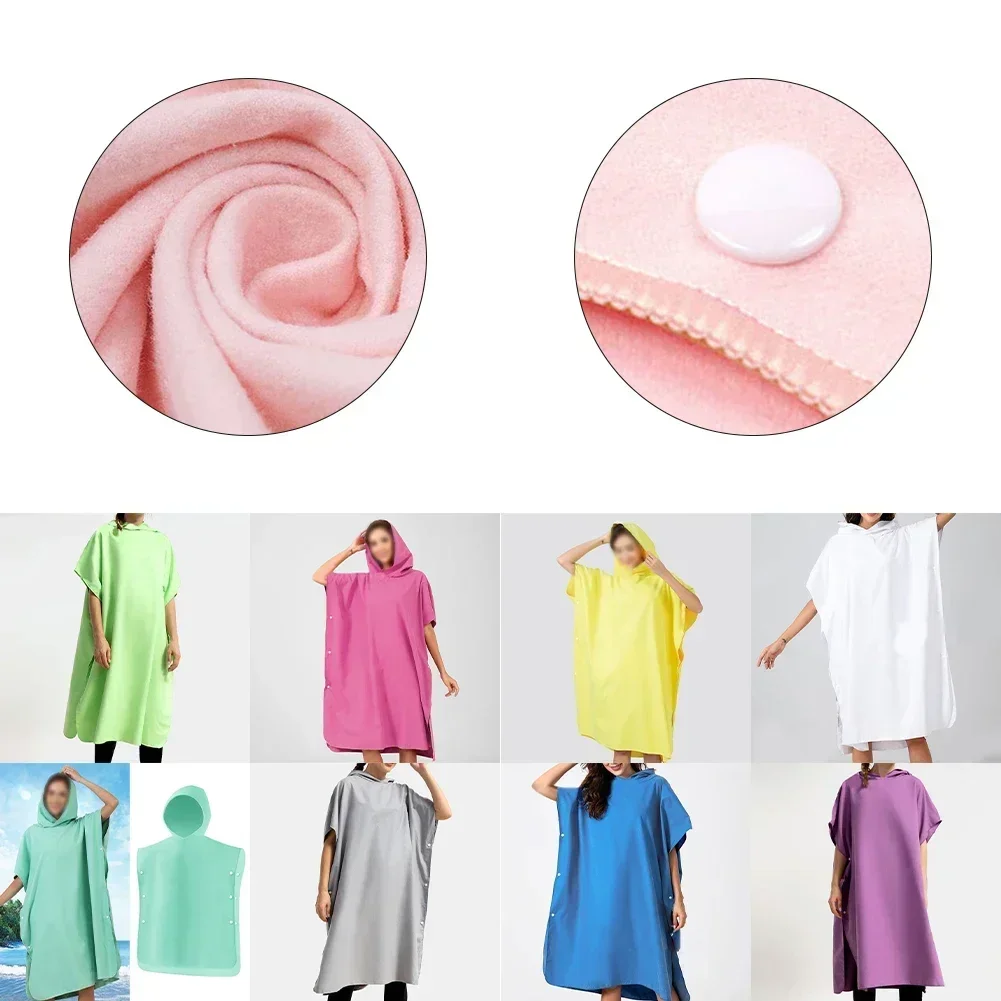 1pc Surf Poncho Towel Poncho Quick-Dry Towel Swim Towels Beach Poncho For Adults 218x88CM Quick-Drying Microfiber Fabric