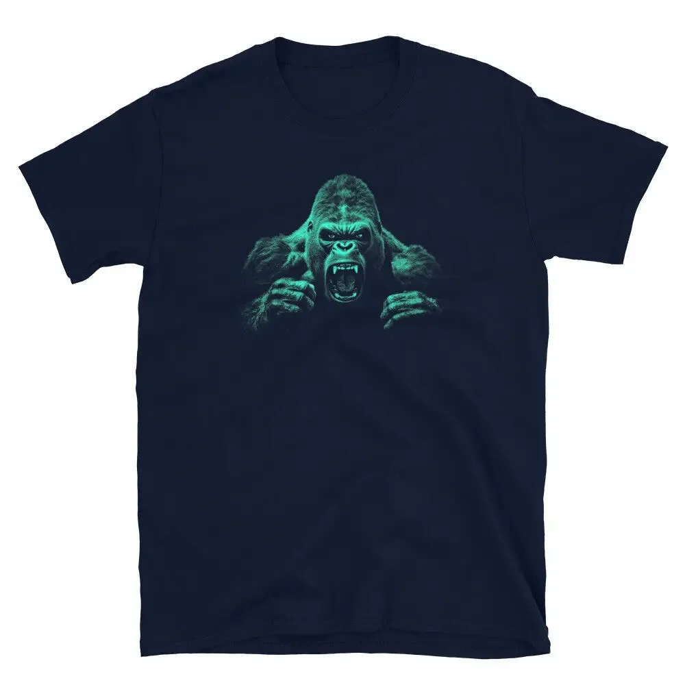 Gorilla Silverback T-shirt Silver Back Jungle King Design Unisex Tshirt