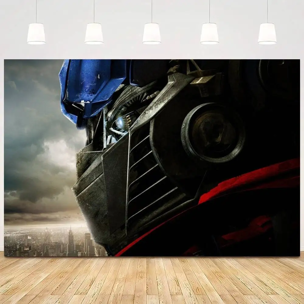 أوبتيموس برايم الديكور خلفية غرفة الطرف الديكور خلفية القماش الأطفال عيد ميلاد راية التصوير الدعائم