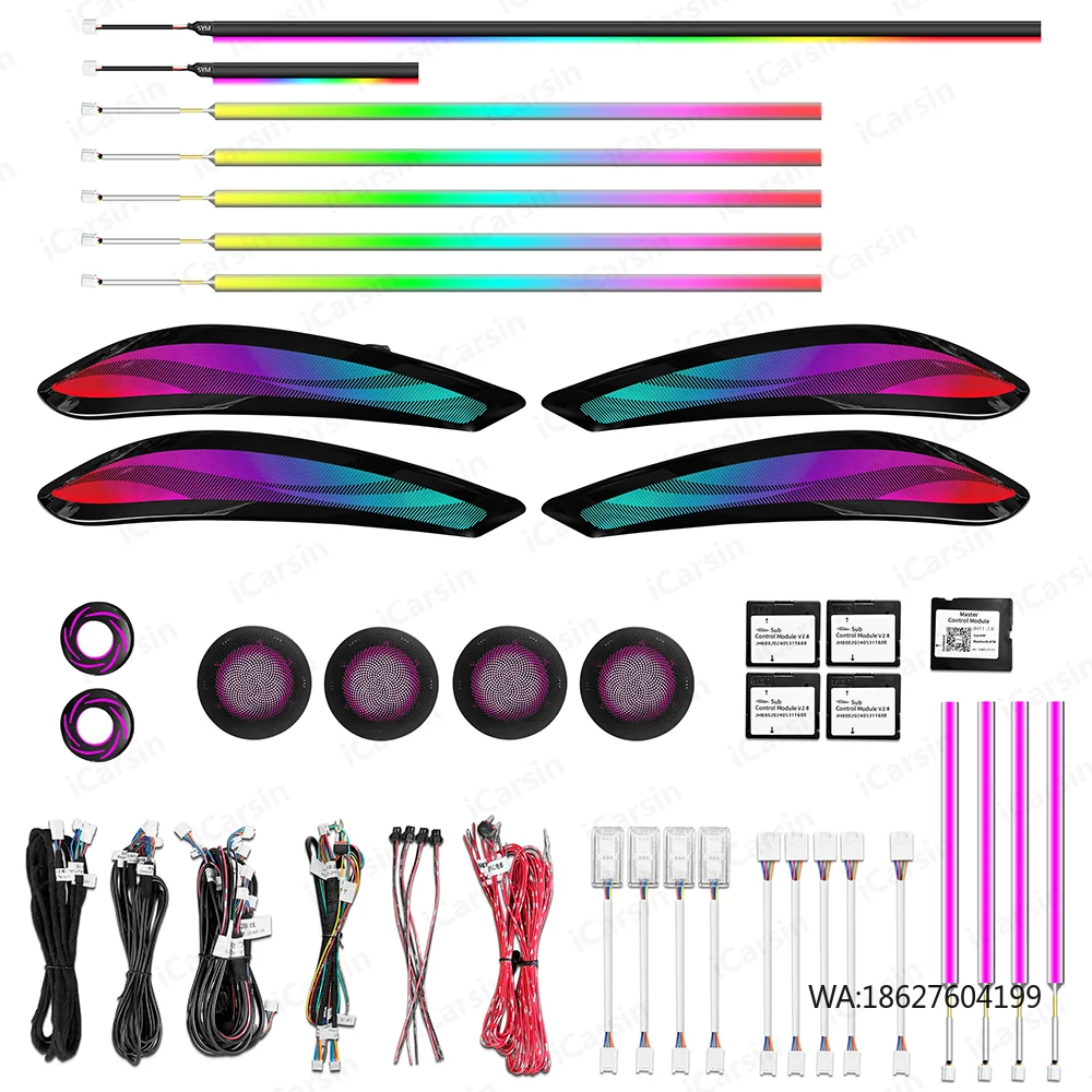 ICarsin Upgrade 256 Colors Symphony LED Car Interior Ambient Lighting for  M3 F80 Atmosphere Strip Decoration Accessories