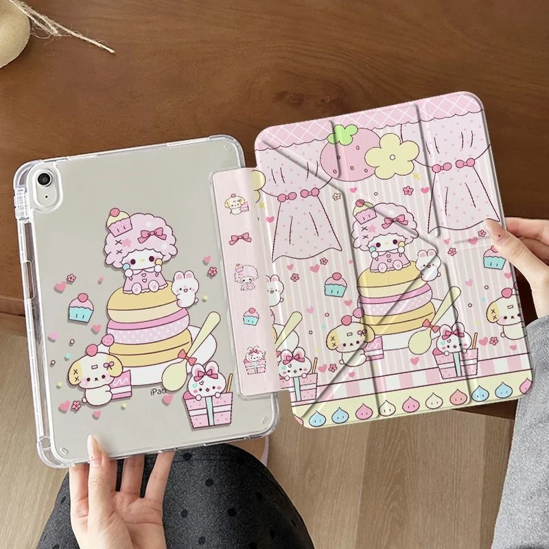 メロディー-ipad-タブレットケース-三つ折り回転式-11世代-10世代-109インチ-air4-5-air6-7-11インチ-アクリルカバー-mini7-83インチ-ケース-かわいいギフト