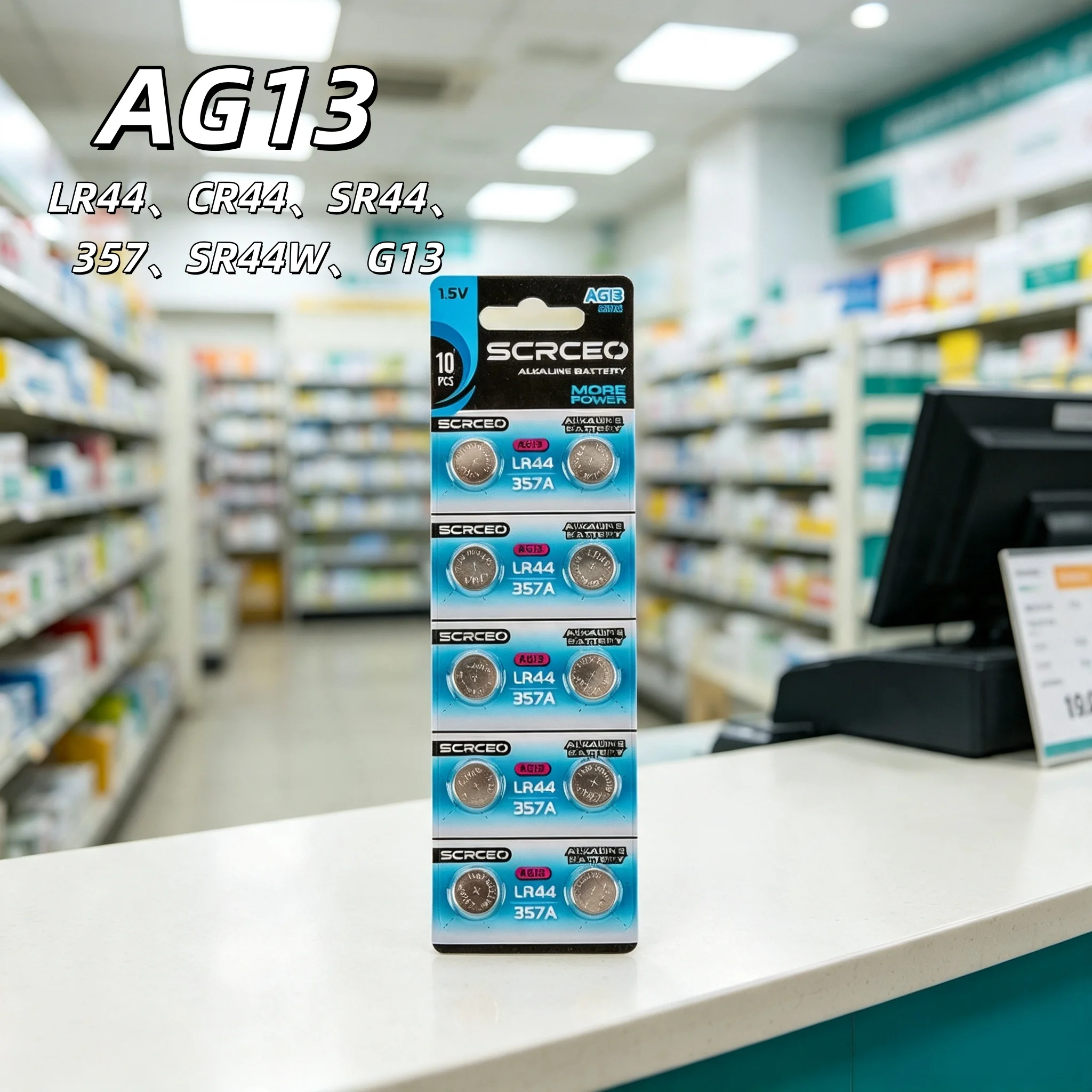 2-100PCS AG13 LR44 A76 1.55V Alkaline Button Batteries Remote L1154 SP76 Pila SR44 LR1154 357For Watch Toys Key Fob LED Light
