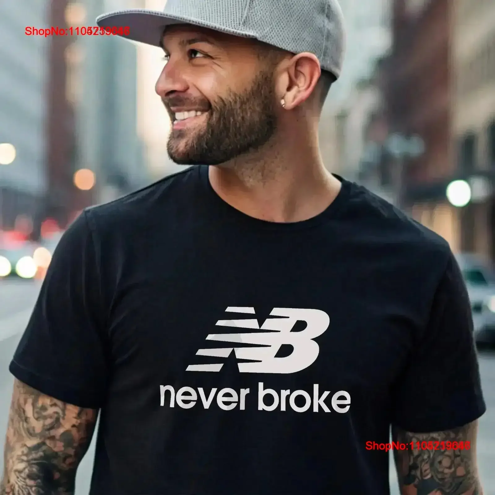 Never Broke Parody Funny T Shirt Soft modern fit New Streetwear Balance vintage Washed Breathable Comfortable vintage Washed