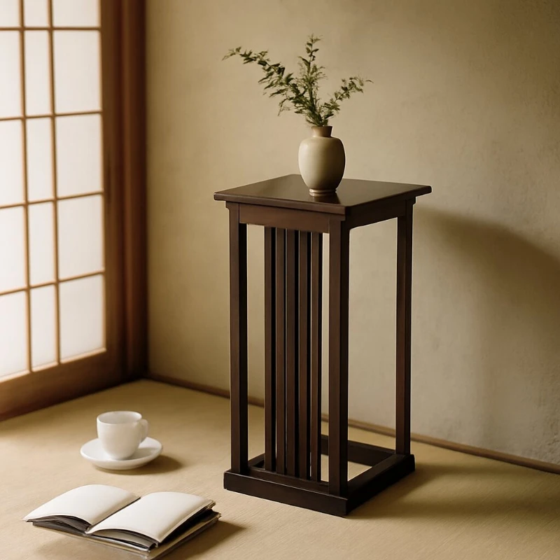 

Solid Wood Bamboo Plant Stand Zen-Inspired Natural Greenery Flower Pot Shelf Living Room Decorative Organizer Rack for Home