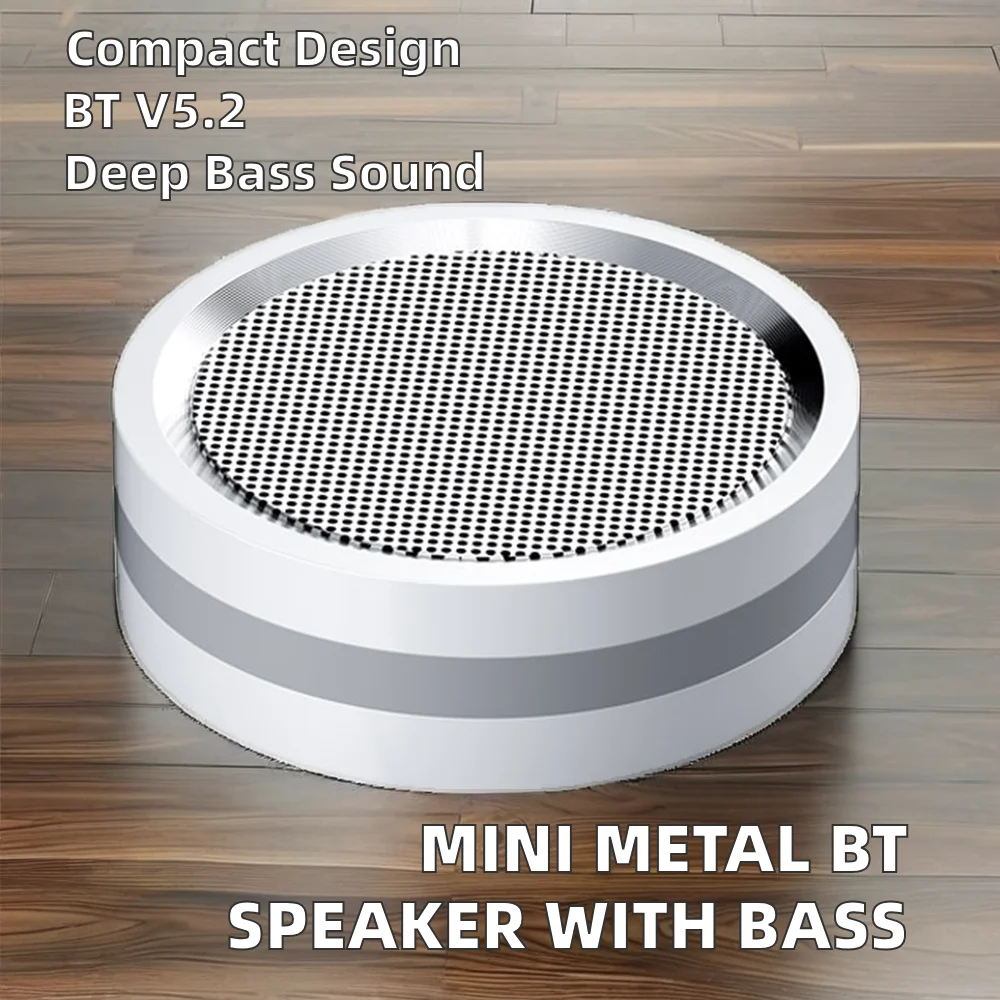 Port le Mini Metal BT Wireless Speaker Super Bass Stereo TF Card USB Sub-Woofer Battery-Powered for Mobile Phones Plastic