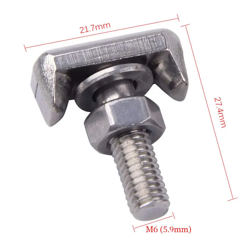 

Battery pile head fixing screw M6 T-shaped stainless steel joint locking screw