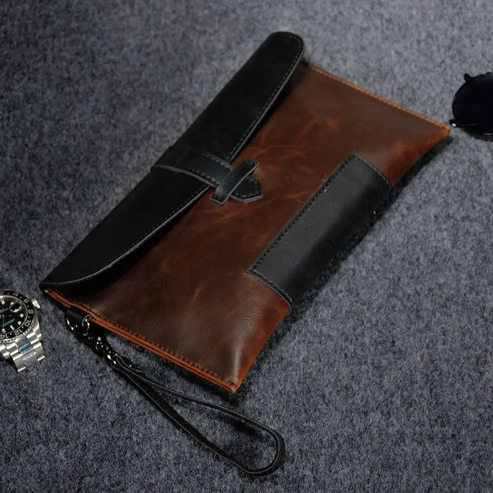 Simple Large Capacity Male Clutch Bag Waterproof Portable Envelope Bag Durable Luxury Men\'s Handy Bag Men