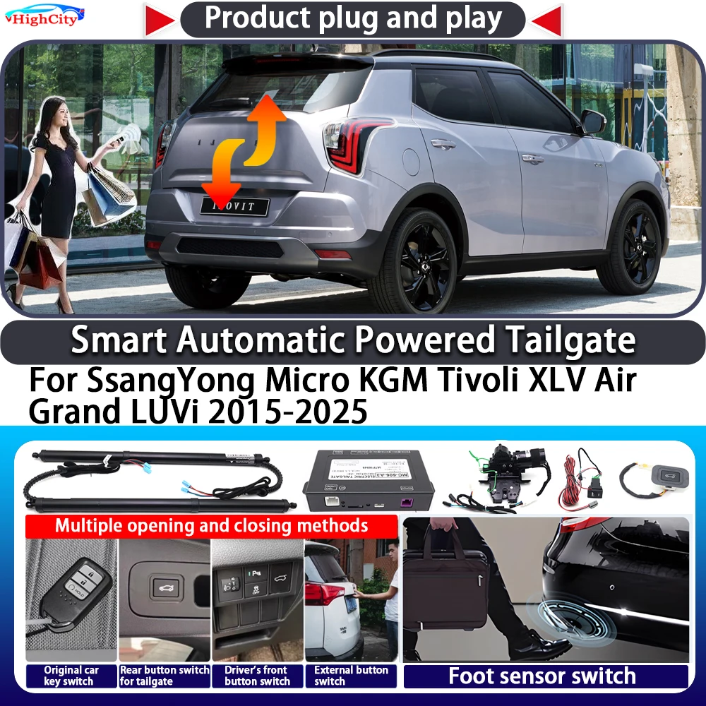 For SsangYong Micro KGM Tivoli XLV Air Grand LUVi 2015-2025 Smart Automatic Powered Tailgate Key Trunk Lift Close Power Tailgate