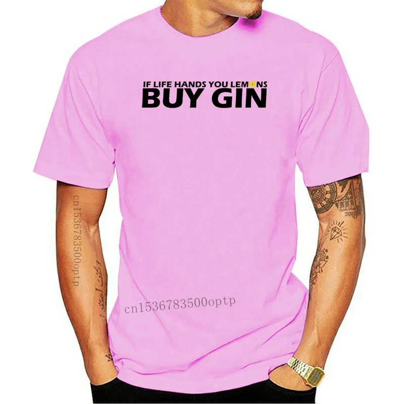 2019 Hot Sale T Shirt Fashion Summer Straight 100% Cotton BUY GIN,FUN,T SHIRT Tee Shirt