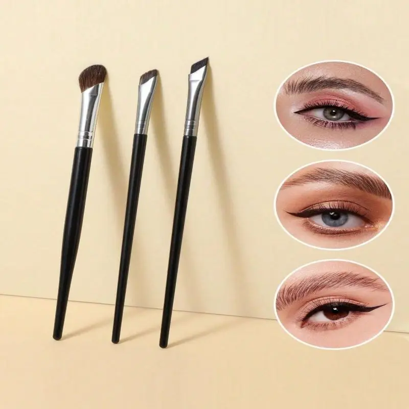 3/4 個のノーズコントゥアリングブラシとアイシャドウミキシングブラシ、無香料ナイロン毛 ABS ハンドル、正確なメイクアップのための柔らかい毛