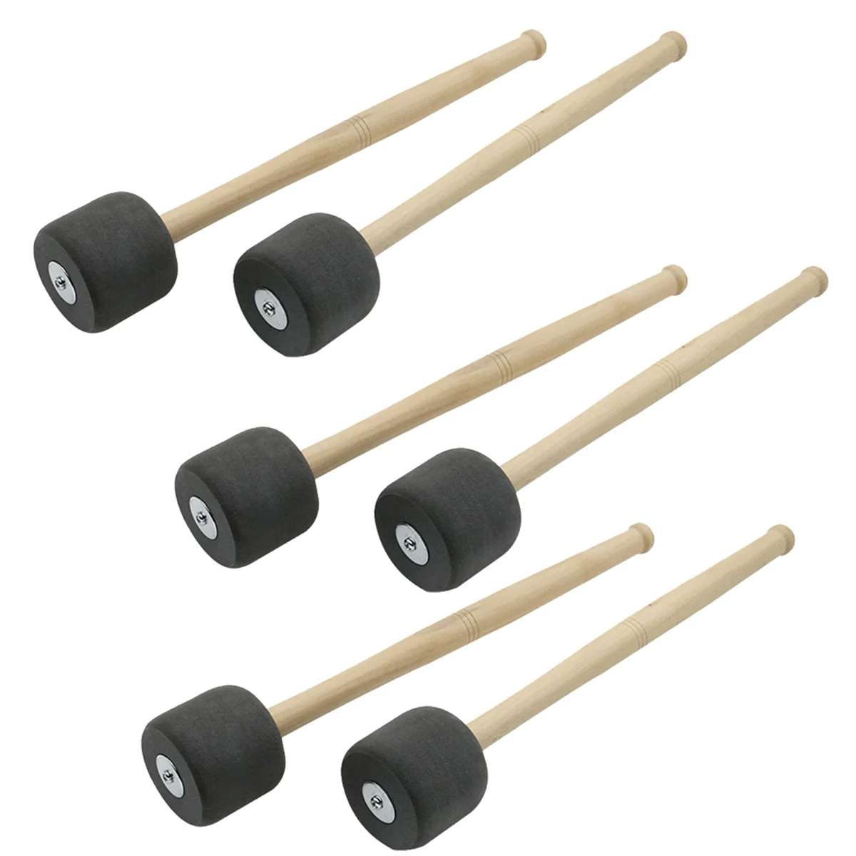 

Grey 12.8 Inch Foam Rubber Drum Sticks, Bass Drum Sticks, Non-Slip Bass Percussion Sticks, Percussion Accessories-ABJQ