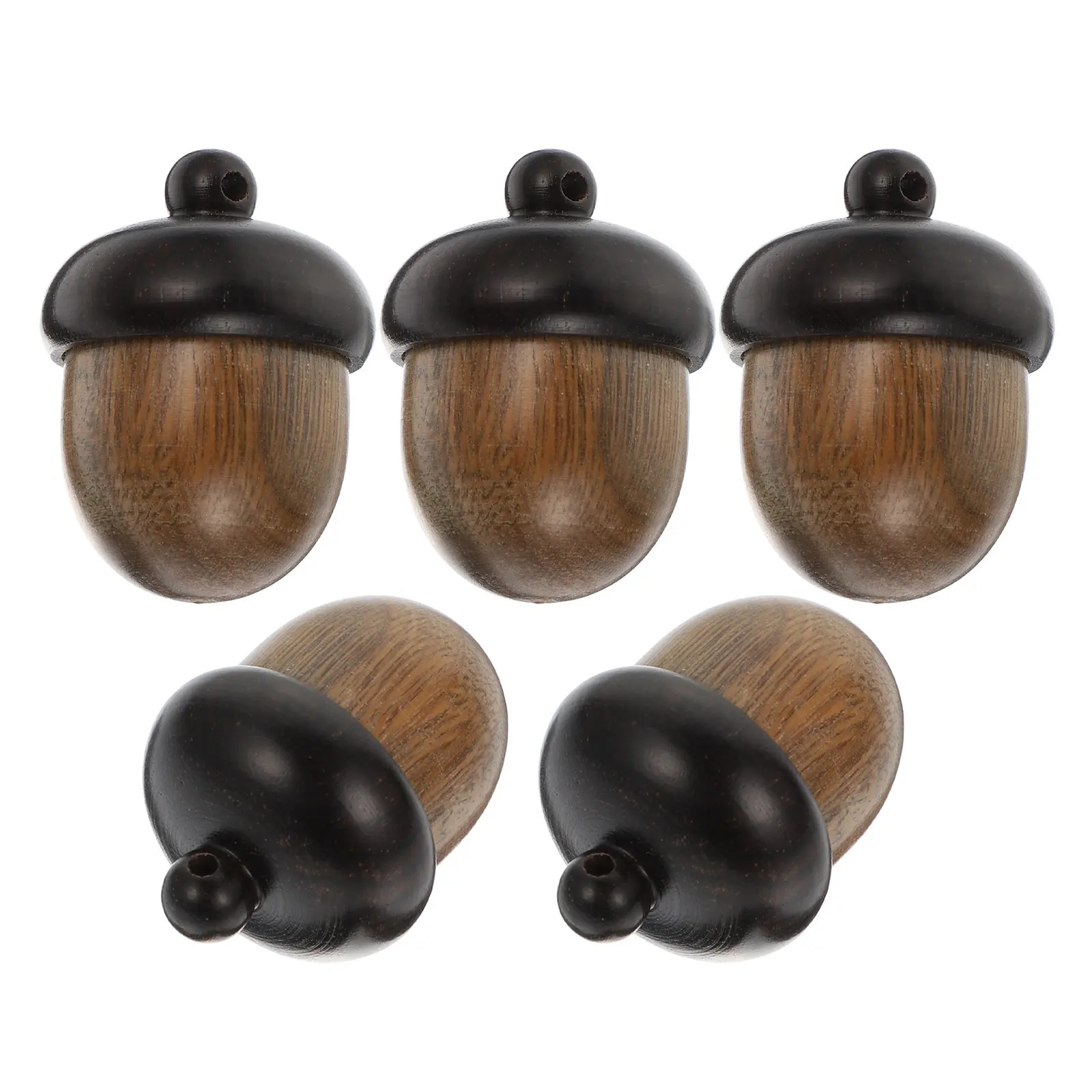 5Pcs Wooden Acorn Charms Multi-Color Openable Acorn Box Pendant Charm for DIY Jewelry Making Earrings Necklace Craft Supplies view 3
