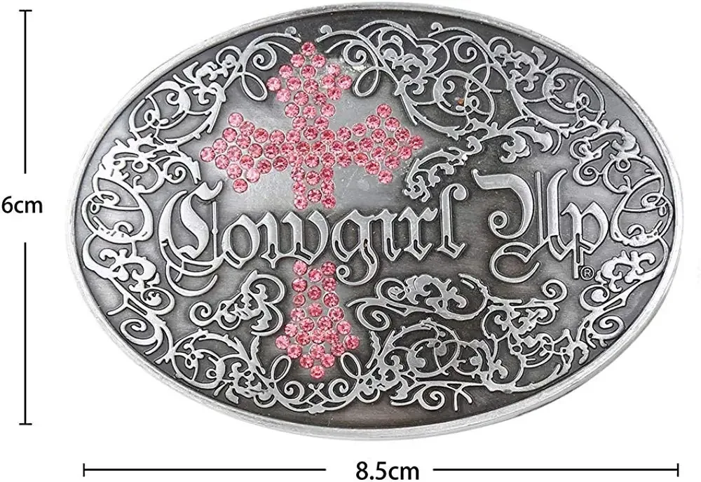 Rose cross rhinstone belt  buckle for woman western cowboy buckle without belt custom alloy width 4cm