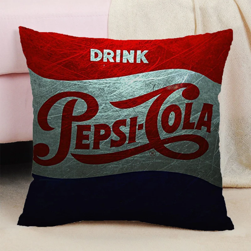 Pepsi-Cola Cushions Couple Pillow Pillowcases for Pillows 45x45 Double-sided Printing Cushion Cover 45*45 Luxury Sofa Kawaii