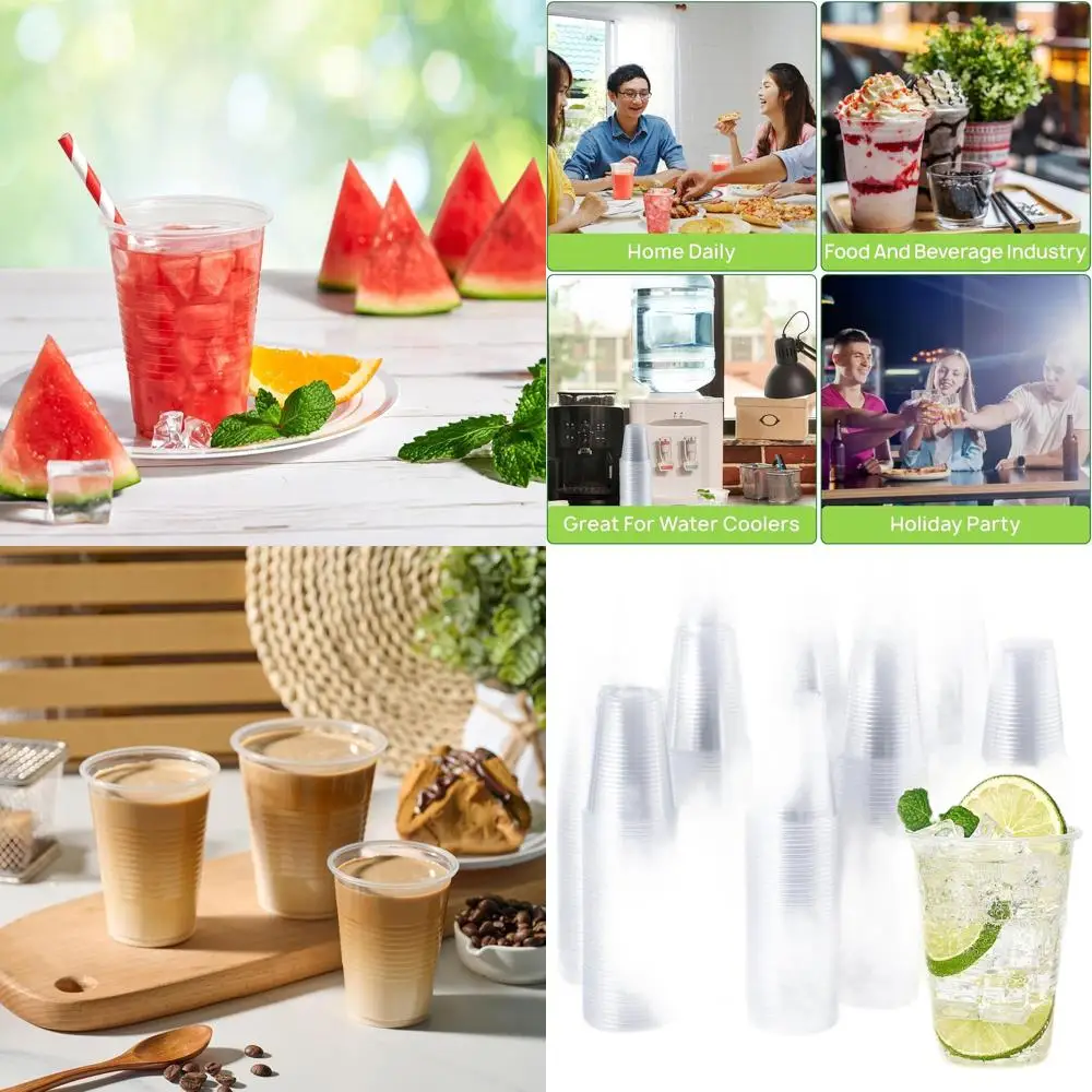 

Прозрачные пластиковые стаканчики на 9 унций, упаковка из 2000 штук, идеально подходят для свадеб, Дня благодарения и рождественских вечеринок.