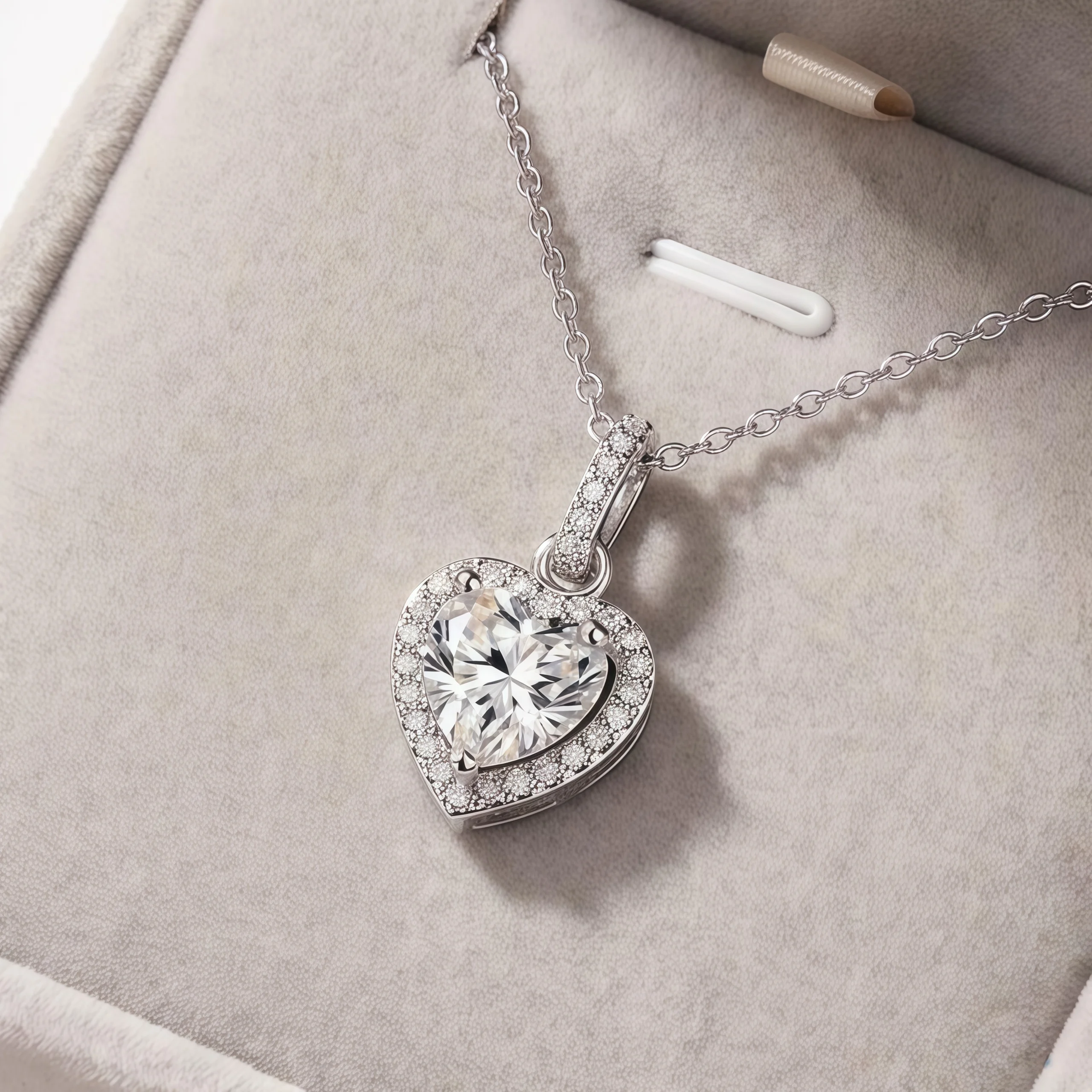 925 Sterling Silver Necklace Pendant Heart Exquisite for Women Shining Luxury Wedding Jewelry Engagement Party Gifts view 5