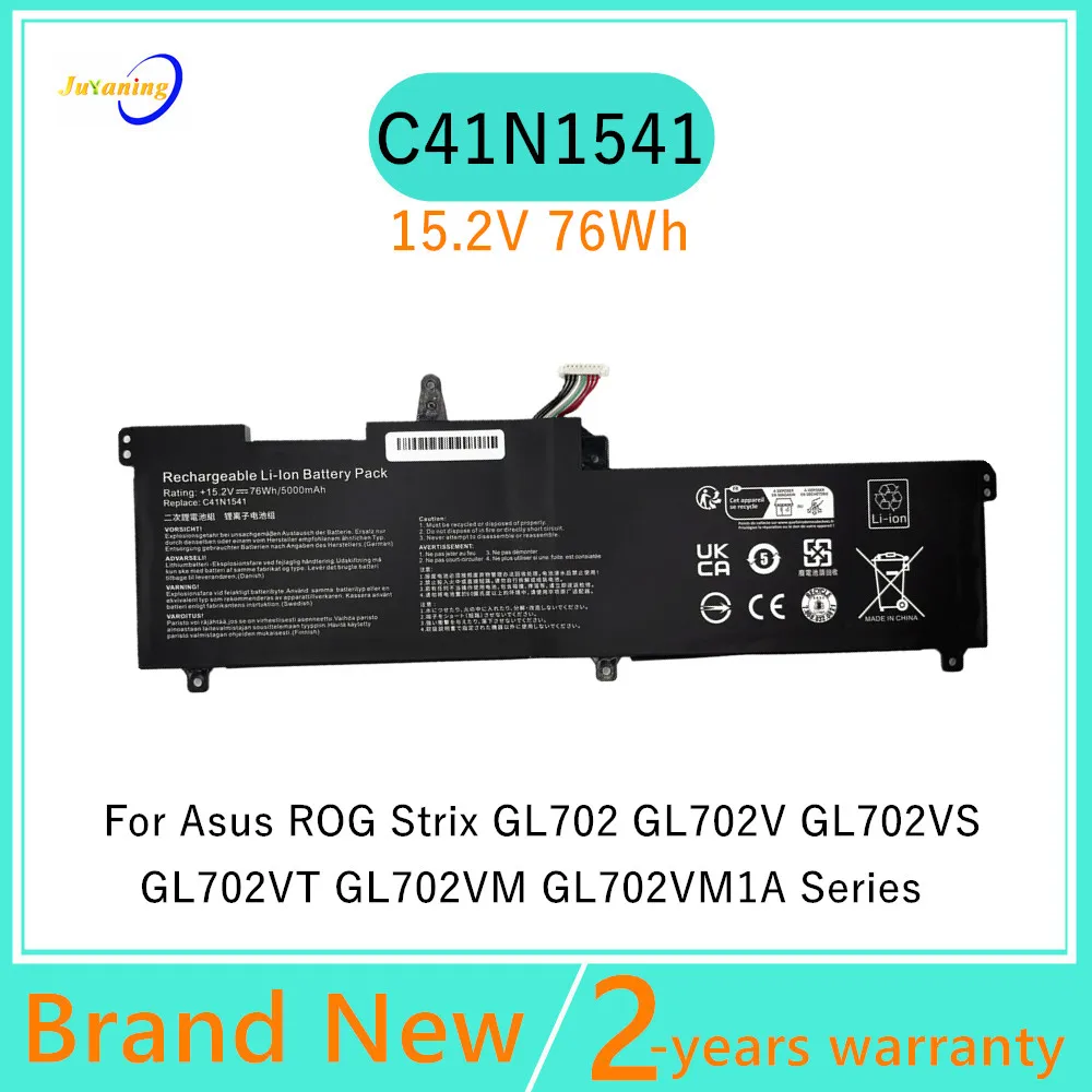 C41N1541 Laptop Battery for Asus ROG Strix GL702 GL702V GL702VM GL702VM-1A GL702VS GL702VT GL702ZC C41N1541-1