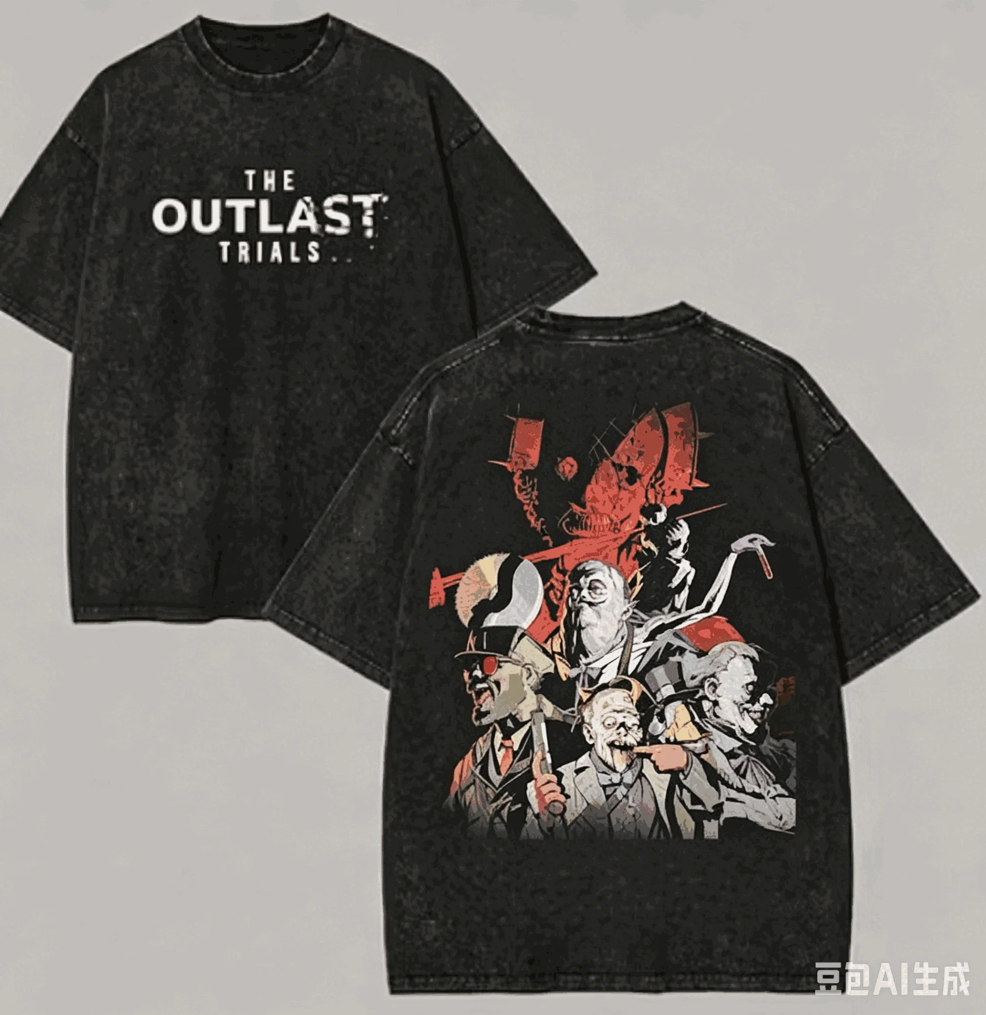 The Outlast Trials Washed T-shirt Anime Lover Harajuku New Model Oversized Vintage Loose Streetwear Classic Unisex high quality