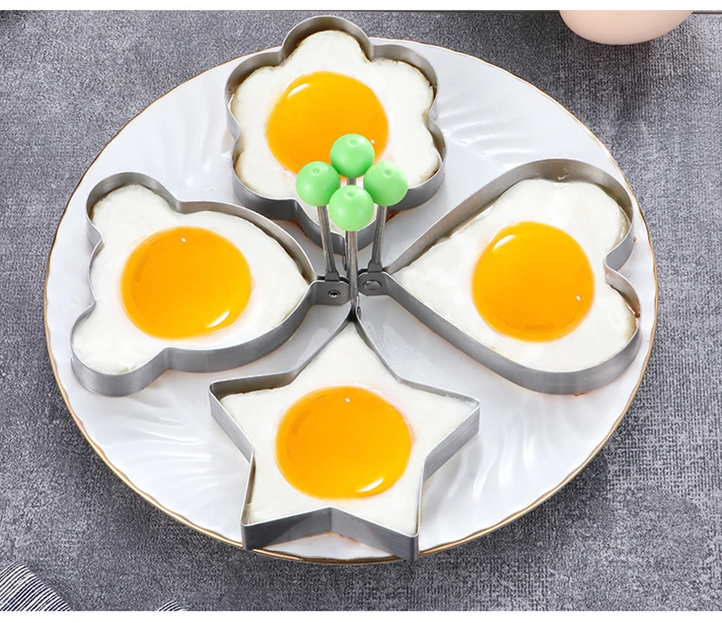 thumbnail image 2 of Non-stick Frying Rings Cabilock 4pcs Stainless Steel Pancake Molds - Egg Rings And Baking Shapes For Breakfast Cooking Kitchen Baking Molds 2 of 11