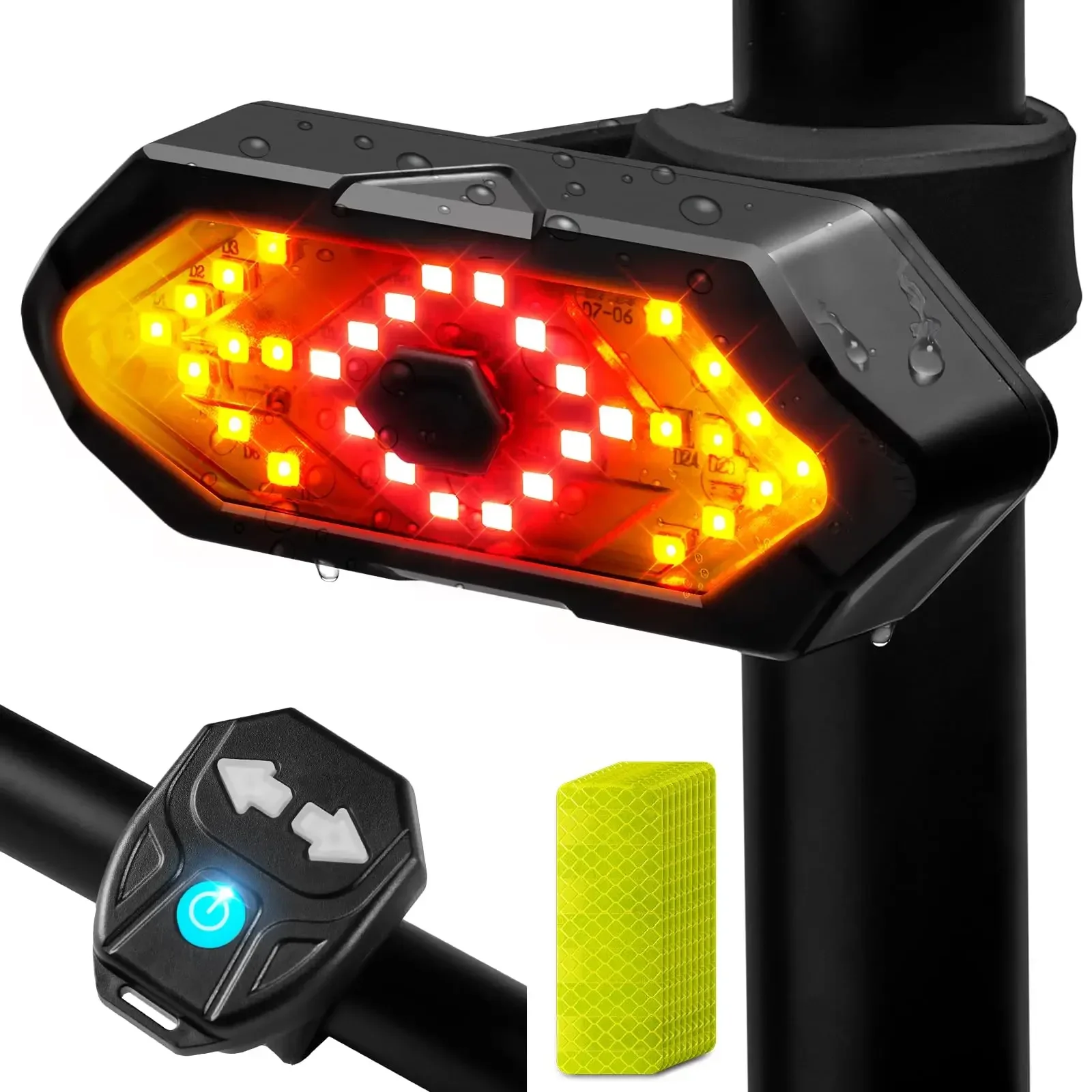 

Bike Tail Light 5 Mode with Turn Signals USB Rechargeable IPX4 Waterproof Ultra Bright LED Safety Warning Light for Night Riding