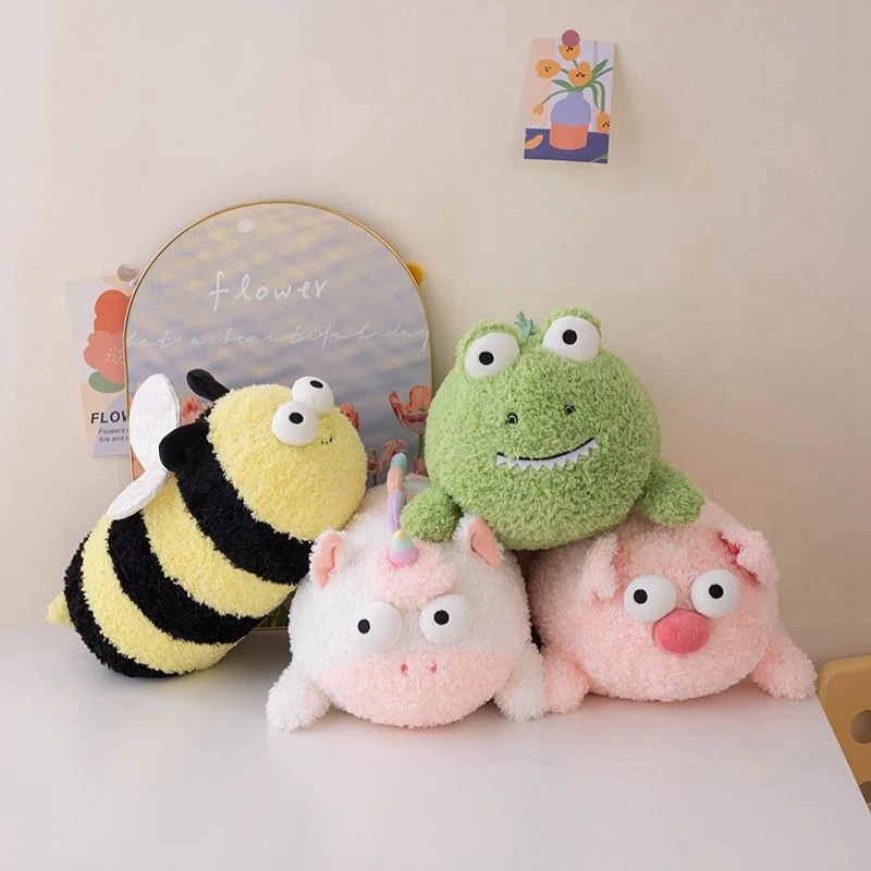 

40CM Super Cute Little Pig Plush Toy Bee Dinosaur Unicorn Super Soft Throw Pillow Doll a Birthday and Christmas Gift for Child