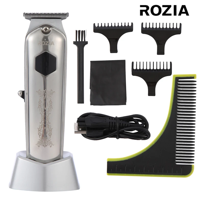 

ROZIA USB rechargeable Hair Trimmer barber LCD Hair Clipper Machine hair cutting Beard Trimmer for Men haircut Styling tool