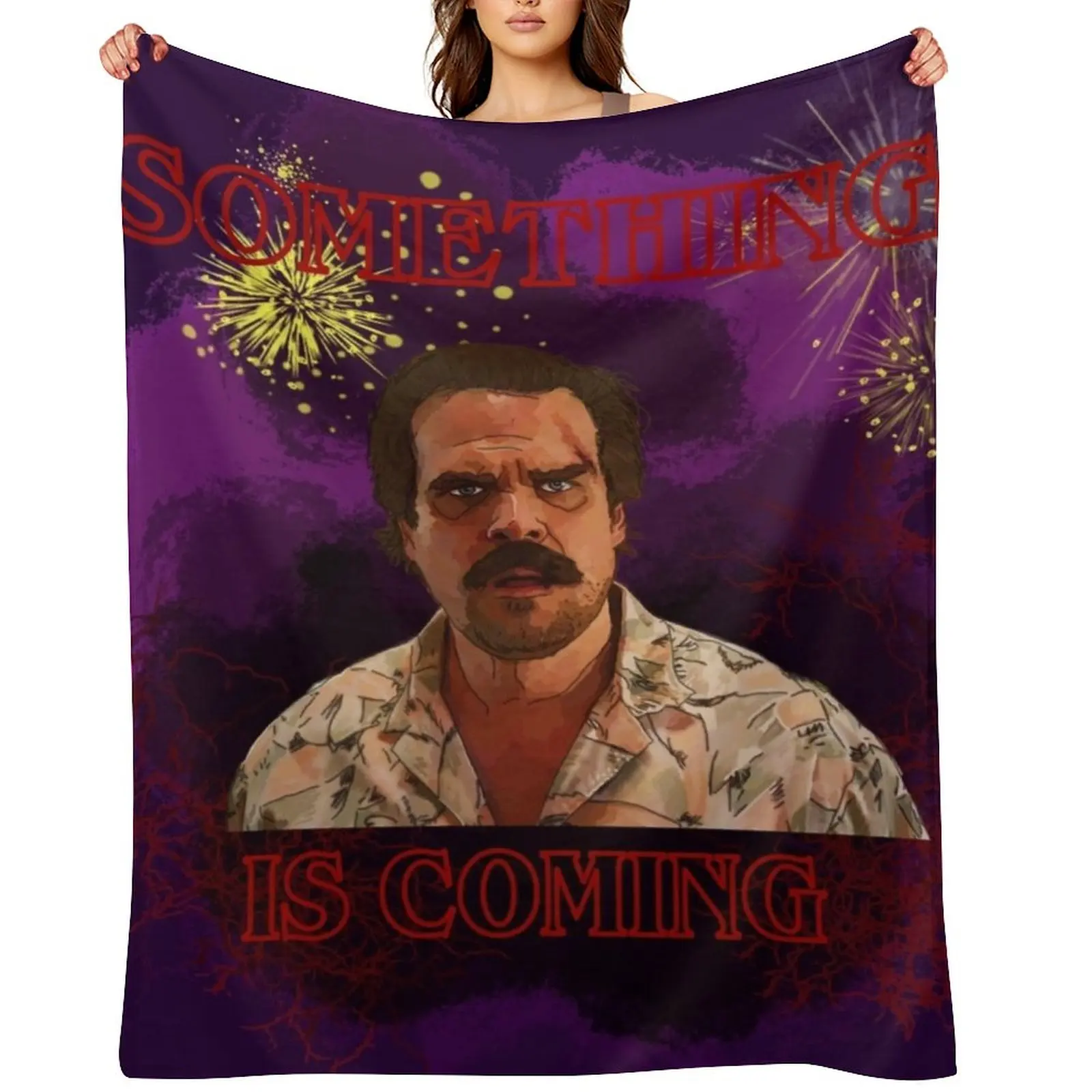 Manta con estampado de Stranger Things, manta peluda extragrande, manta pesada para dormir, mantas de lujo