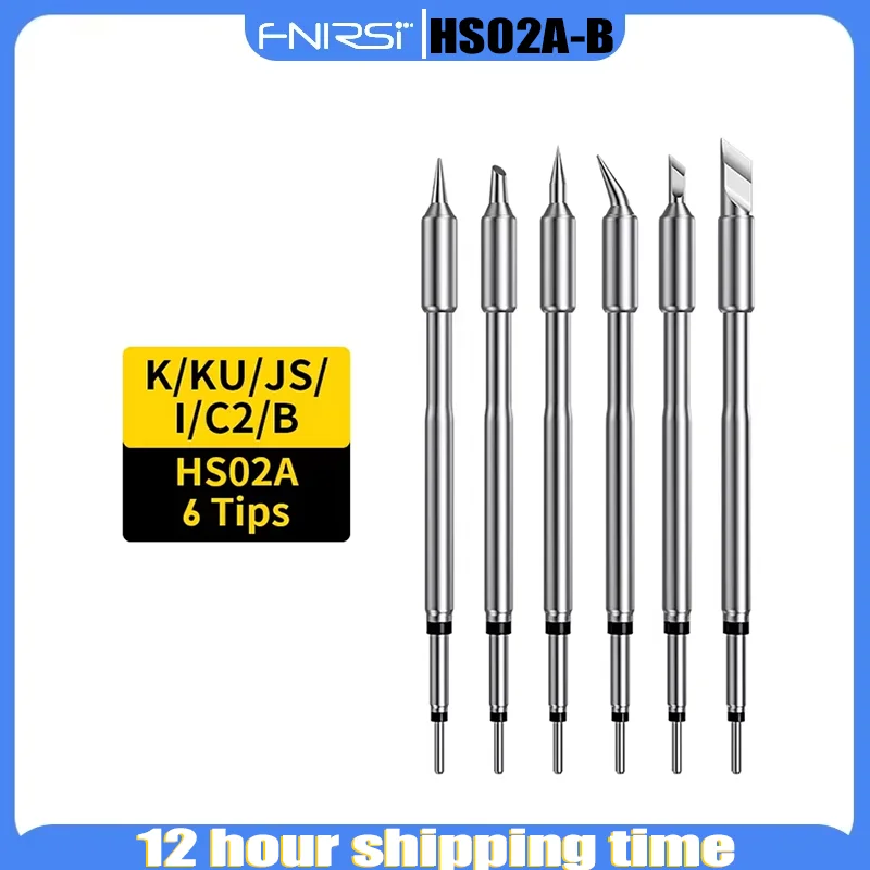 Acessórios de cabeça de ferro de solda série FNIRSI HS-02, B2 C2 HS-02A/B, cabo de alimentação Cc acessórios de suporte de ferro de solda
