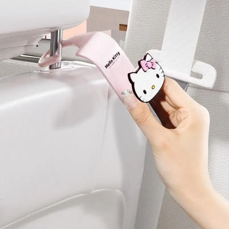 

Hello Kitty Car Hook Kawaii Sanrio Invisible Small Hook for Car Seat Back Cartoon Car Interior Accessories New Car Gift Toys