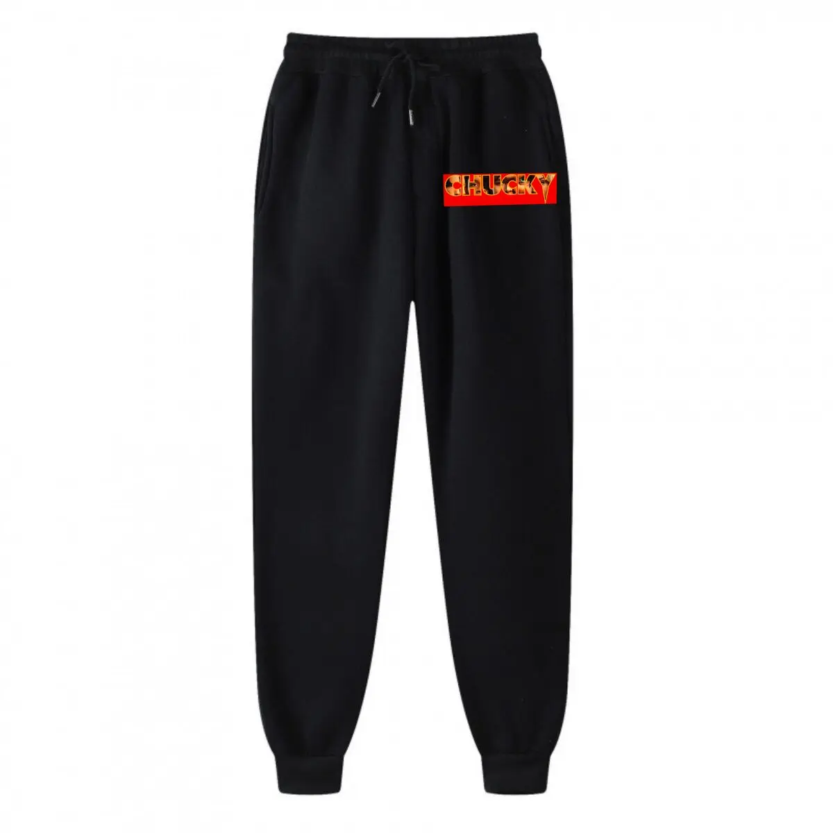 تشاكي - جريئة، نص، رعب، ريترو، الحد الأدنى - تصميم تحت عنوان هوديي Sweatpants مجموعة ملابس رياضية كاجوال عصرية