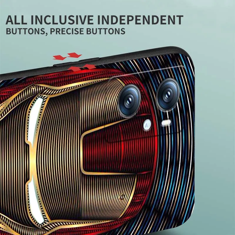 غطاء M-Marvels I-Irons M-Mans لـ OPPO Reno 5 6 7 A96 A40 A58 Realme GT A74 A78 Neo2 A74 A78 Find X5 X3 X7 X8 أسود