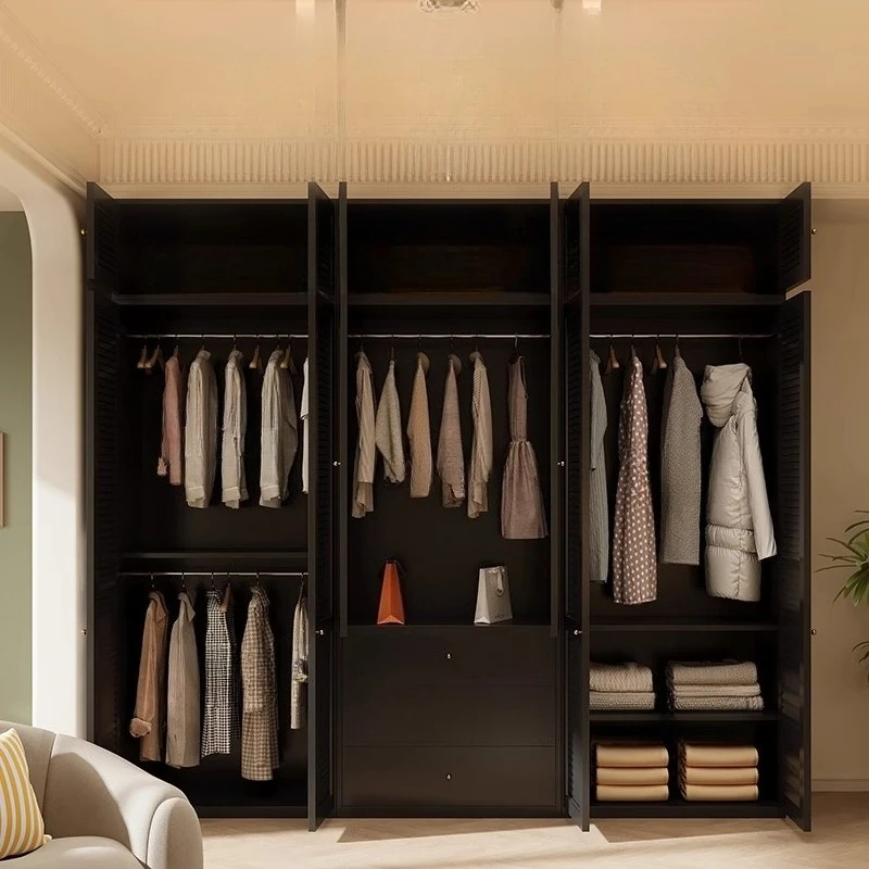 

Black Simple Wardrobe Clothes Jeans Large Women Bedroom Wardrobe Display Cabinet Armario Exterior Jardin Hotel Furniture