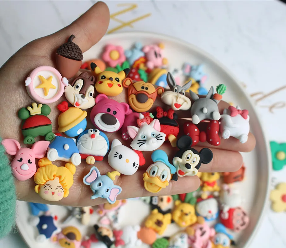 10 PCS Cartoon Character Design Loverly Mini Resin Charms For Diy Craft Fashion Cute Jewelry Making