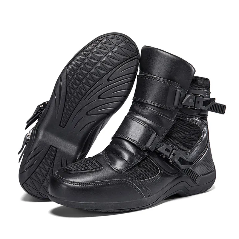 

Men Motorcycle Boots New Breathable Anti Slip Men's Motorcycle Shoes Outdoor Motocross Racing Motobike Cycling Protection Boot
