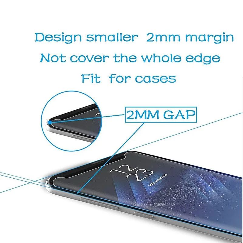 1-2PCS Curved Ultrasonic Fingerprint Screen Protector Glass Film for Oppo Reno 10 5G Screen Protector for Oppo Reno 10 5G Global