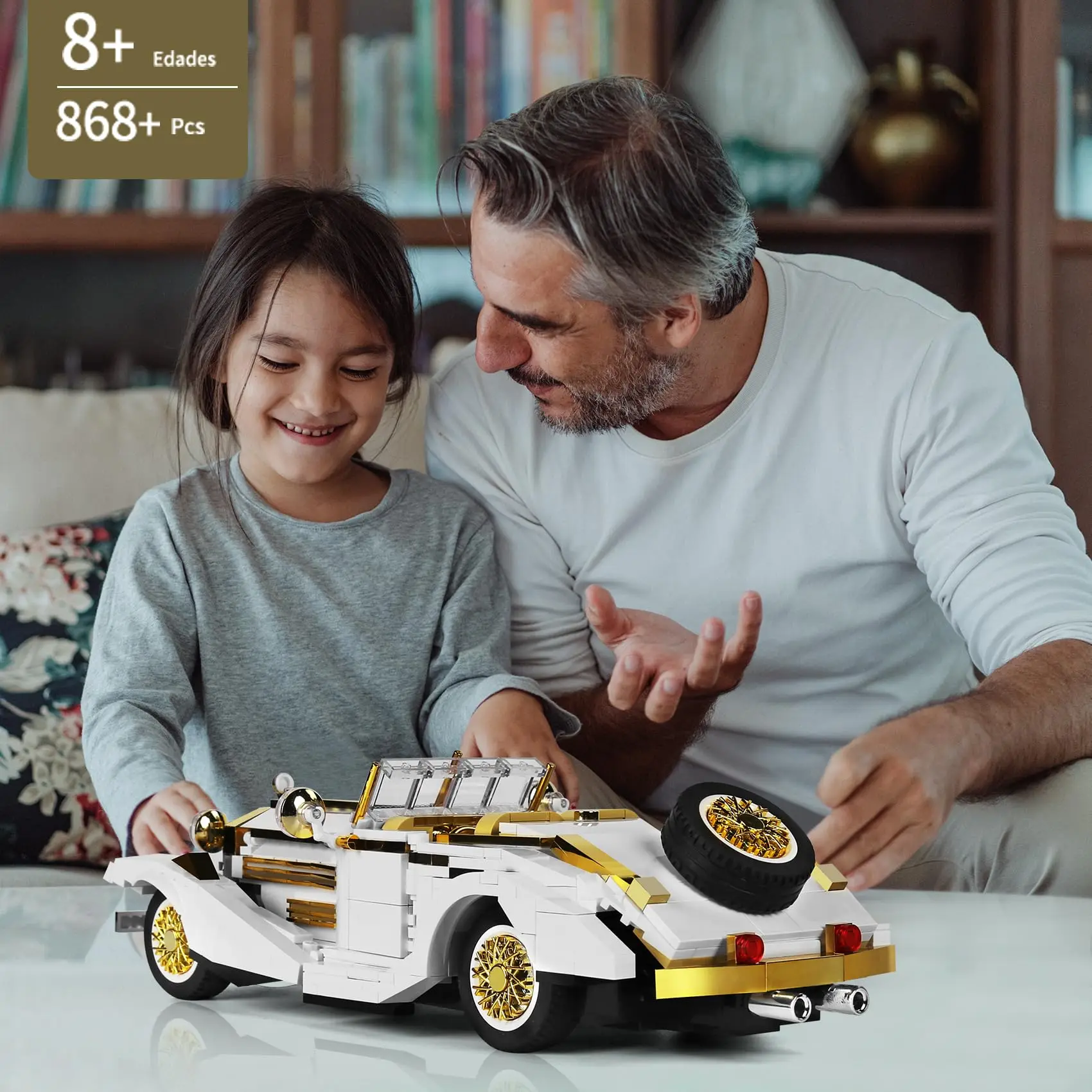 ชุดประกอบโมเดลรถยนต์คลาสสิค Mould King 10003 868+ ชิ้น ของสะสมสำหรับเด็กอายุ 8 ปีขึ้นไป วัยรุ่น และผู้ใหญ่