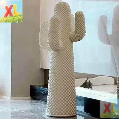 

Online red gufram cactus coat and hat rack, glass fiber sculpture, clothing store, Meichen decoration, floor decoration