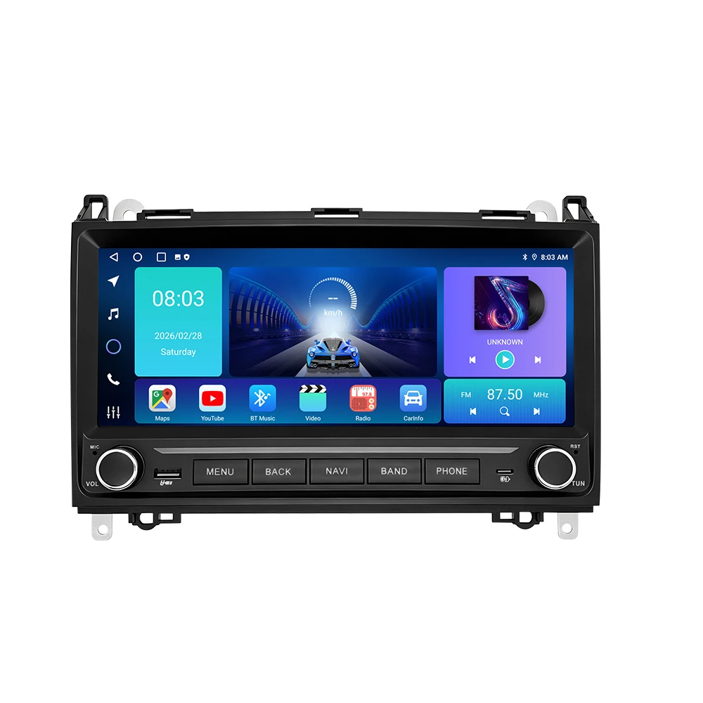 Android 16 For Mercedes Benz B200 A B Class W169 W245 Viano Vito W639 Sprinter W960 Car Radio Carplay Multimedia Player GPS 2din