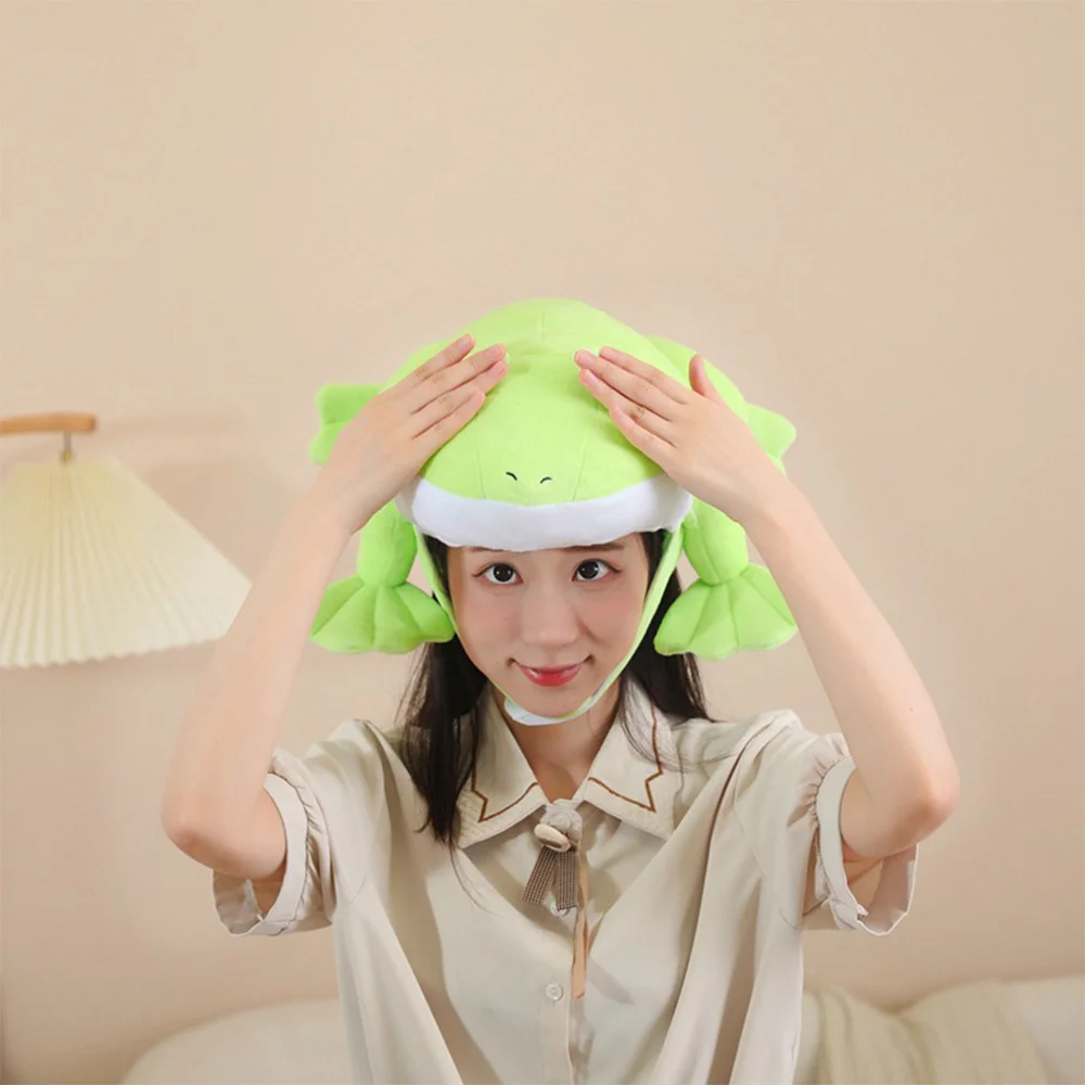 Frog Cosplay Hat Cap 37X56CM Headgear For Adult Roleplay Halloween Carnival Party Costume Accessories Gifts Props