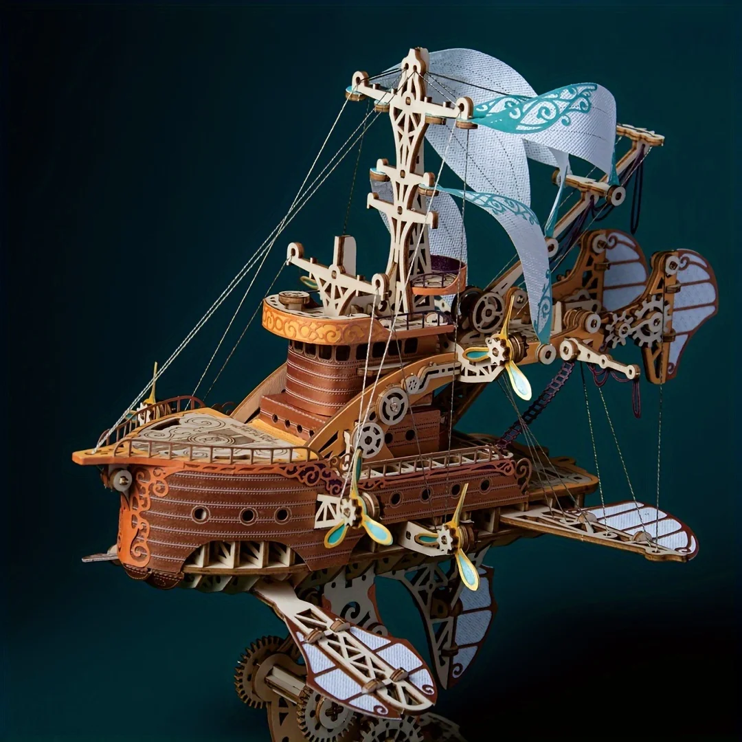 

Fantasy Ship Pirate Ship 3D Puzzle Wooden Model Handmade Creative Toy for Christmas And Birthday Gifts
