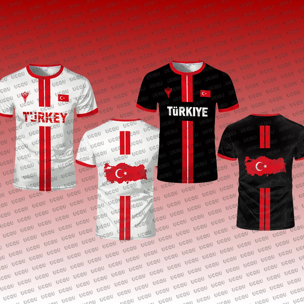 

Turkey Football Jersey Breathable Quick-drying Motorcycle Short-sleeved T-shirt Turkish Flag Map Soccer Jerseys Football Shirts