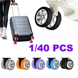 1-40PCS Silicone Wheels Protector For Luggage Reduce Noise Trolley Case Silent Caster Sleeve Travel Luggage Suitcase Accessories