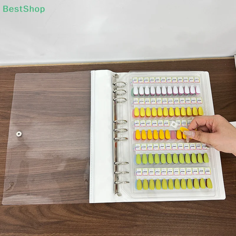 ♥Magnetic Nail Color Card Book Manicure Color Test Storage Book Acrylic Works Display Color Card Showing Shelf